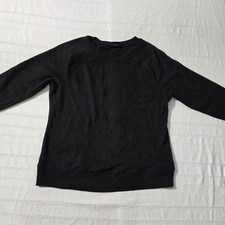 Athletic Works Women Black Crewneck Sweatshirt Size M 8-10