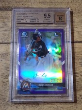 2018 Bowman Draft Chrome OSIRIS JOHNSON Purple Refractor Auto /150 BGS 9.5 