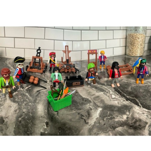 PLAYMOBIL Set Piraten Katapult Papagei Sammlerstücke Spielzeug Action Figuren - Bild 4 von 8