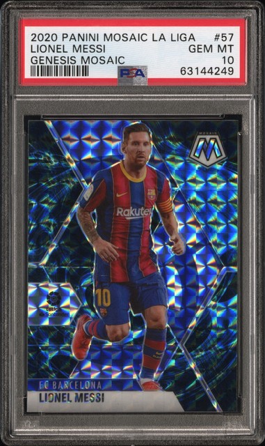 Panini Mosaic La Liga 2020-21 Lionel Messi Genesis SSP PSA 10 (1ST YEAR MOSAIC)