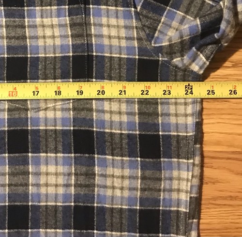 Mountain Ridge Mens XL Flannel Shirt Blue Multicolor Plaid Button Up NWOT - Picture 6 of 11
