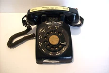Vintage BELL SYSTEMS Rotary Phone, Hanson FUNERAL HOME, Princeton, MN. Untested!