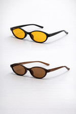 Retro Oval Frame Sunglasses Fashion Personalized Trendy Small Frame Sunglasses