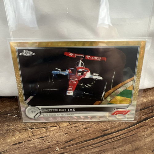 2022 Topps Chrome F1 VALTTERI BOTTAS 2/50 Gold Wave Ref Alfa Romeo #59 - Foto 1 di 3