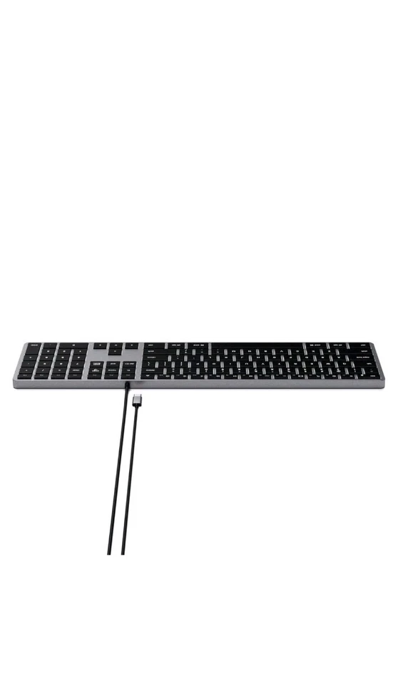 Satechi Slim W3 USB-C Wired Backlit Keyboard for iPad/iMac/MacBook Space Grey - Image 3 of 4