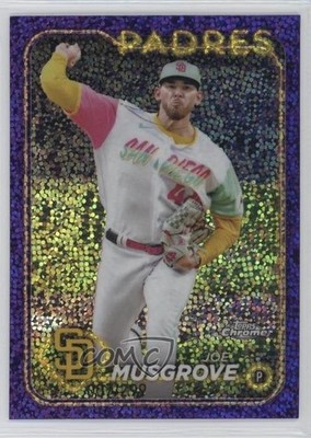 2024 Topps Chrome Purple Speckle Refractor 7/299 Joe Musgrove #192 0qw2