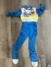 1990  s Winnie The Pooh 2 Piece Footed Pajama Snap Pants Top Rare Size 4T Disney