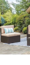 Armless Sofa Patio Chairs 3PC