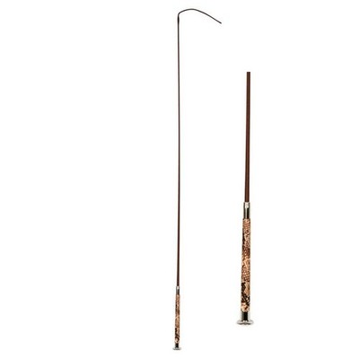 Dublin Snakeskin Leather Dressage Whip -Brown 43''
