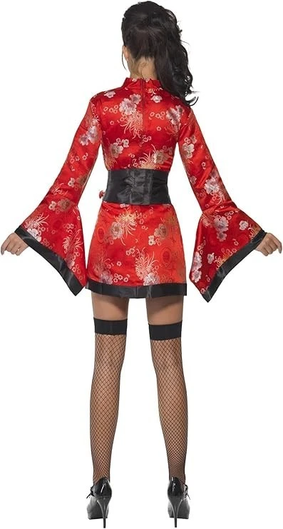 Disfraz de geisha roja vodka para mujer Foto 3 de 4