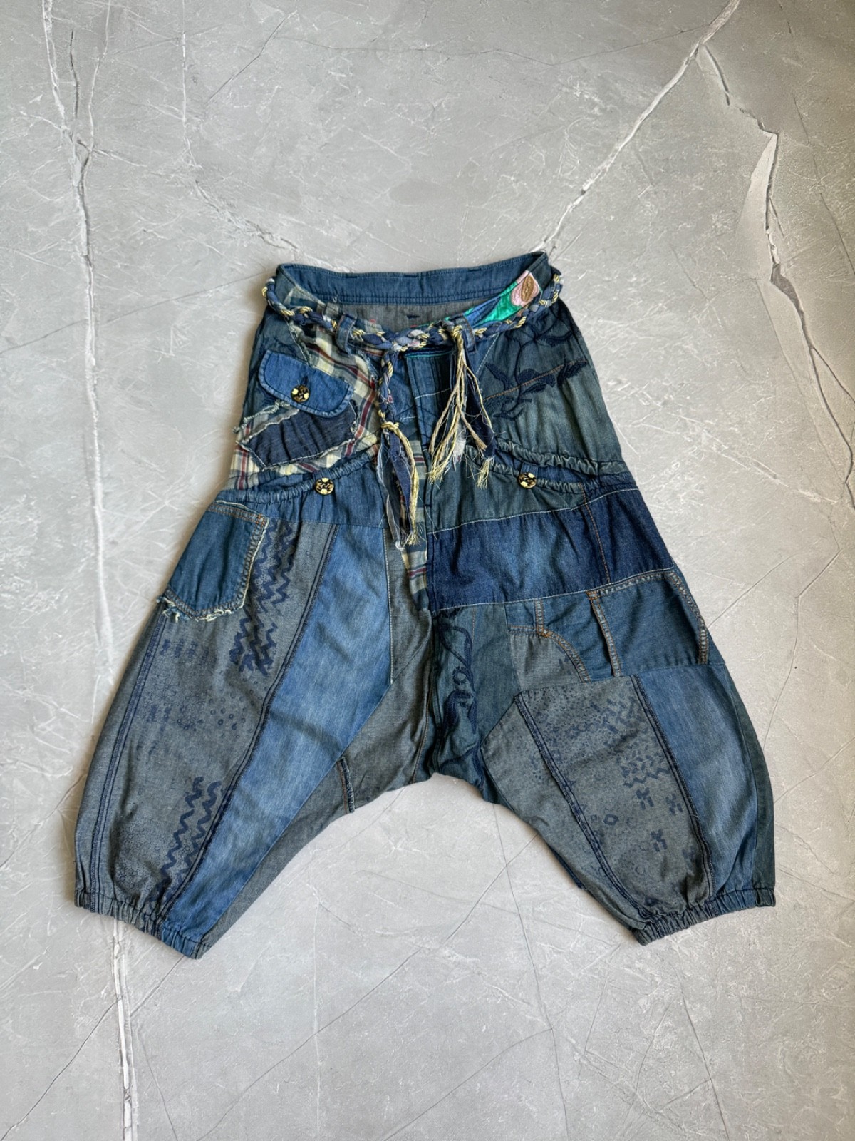 Desigual Multipocket Patchwork Baggy Drop Crotch … - image 4