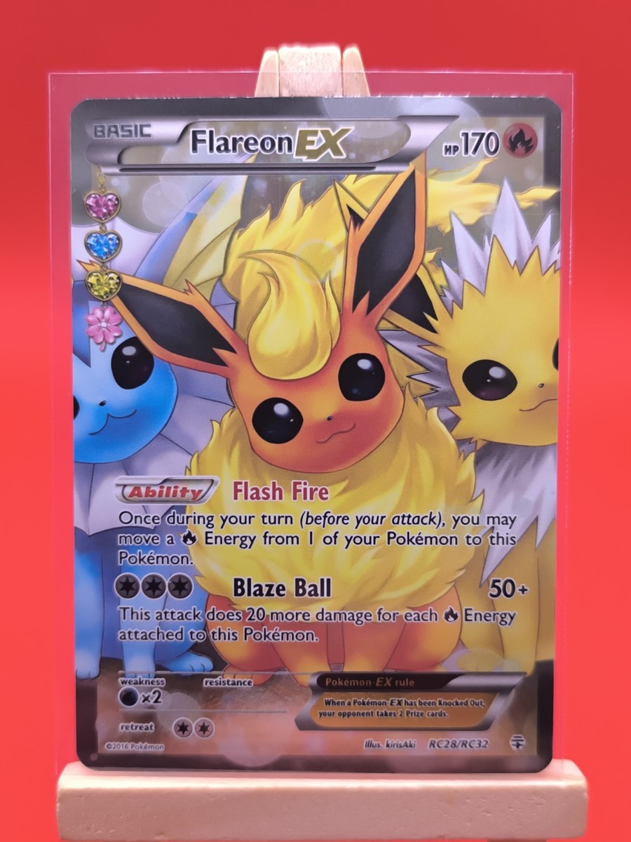 flareon ex pokemon card value : r/PokemonMisprints Commemorate your favorite tabletop game with this Flareon EX 2016 Pokemon XY Generations Full Art Holo #RC28 Card Flareon EX Ignites the Market!