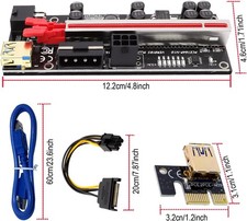 BTBcoin 6 Pack PCI-E Riser 010S GPU Riser Adapter Card PCI-Express 1X to 16X ...
