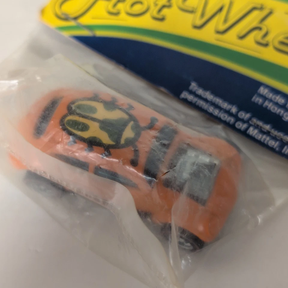 Hot Wheels Redline 1967 Custom Volkswagen Bug Orange Lady Bug Bagged Card RARE - Image 3 of 4