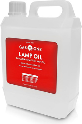 GasOne Liquid Paraffin Lamp Oil   1 Gallon (128oz) Clear   Odorless, Smokeless I