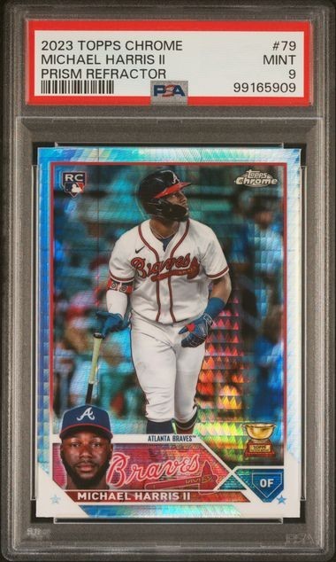 2023 Topps Chrome Michael Harris II Rookie Prism Refractor PSA 9 #79