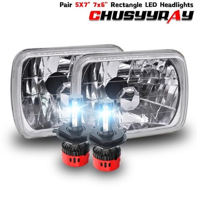 DOT For Ford F 650 F 750 2000-2015 Pair 5X7'' 7x6'' LED Headlights Hi-Lo DRL Beam