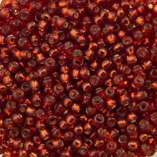 15/0 TOHO ROUND Silver Lined Ruby Seed Bead (8g)