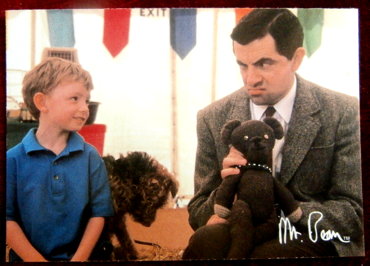 Mr Bean Card #28 Hello Teddy Dart Flipcards 1998 Rowan