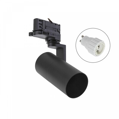 LED 3-Phasen Stromschienenstrahler GU10 Spot IP20 max. 50W schwarz verstellbar