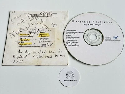 Marianne Faithfull - Vagabond Ways - Promo CD Album - 1999 - Signed / Autograph - Photo 1/2