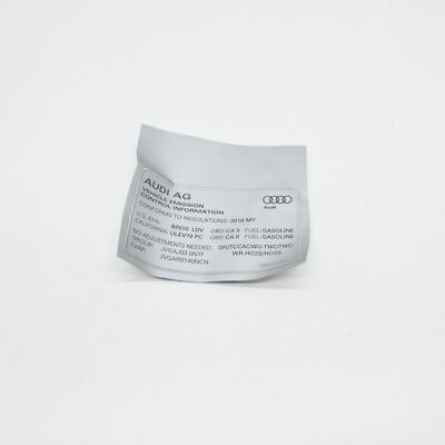 NEW AUDI Q5 FY EMISSION LABEL DATA PLATE 06M010533D ORIGINAL | eBay
