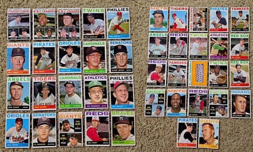 1964 Topps Baseball Partial Starter Set 42/587 Oliva RC Aaron Kaline High Grade - Picture 1 of 5