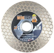 JOLLY CUT Diamantscheibe 125 mm Fliesen Feinsteinzeug 45&deg; Kante. Gehrungsschnitt