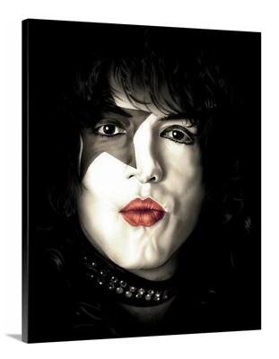 Paul Stanley KISS Canvas 16x20 Wall Art Starchild Guitar Gene Simmons - Image 1 of 2