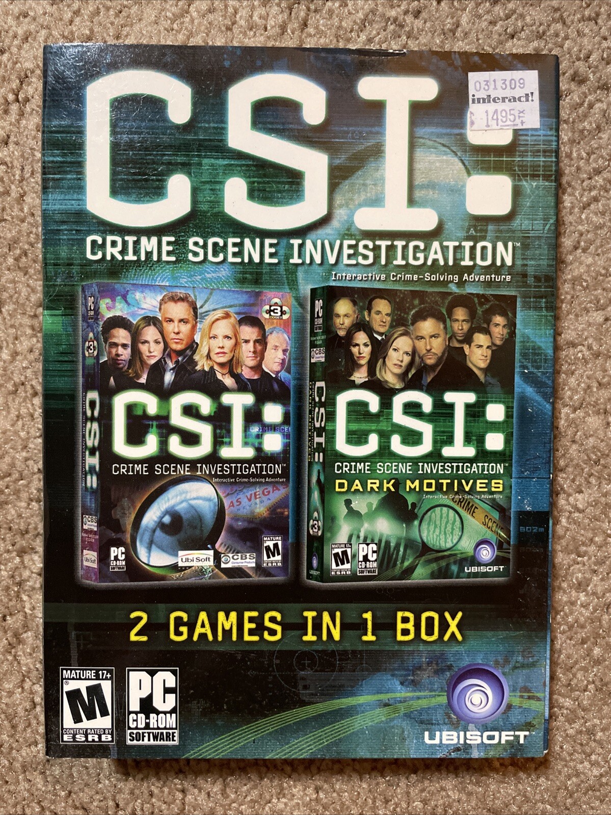 CSI/CSI: Crime Scene/Dark Motives Double Pack -PC  Video Game 2 games NEW SEALED