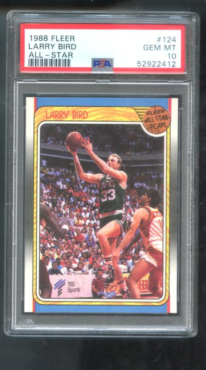 1988-89 Fleer #124 Larry Bird All-Star PSA 10 Graded Basketball Card NBA 1989