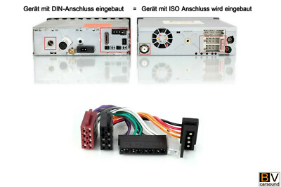 Adapterkabel DIN auf ISO neu Radio statt Becker Radio Mercedes W140 W460 W124 SL
