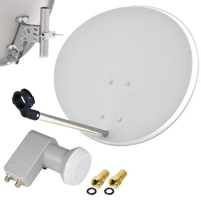 Digitale Sat Anlage 60 cm Satelliten Spiegel TWIN LNB FULL HDTV HD SKY Opticum 