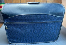 Vintage Hanging Garment Suitcase Roll Up Luggage Rare Suit Bag Travel Sears Leed