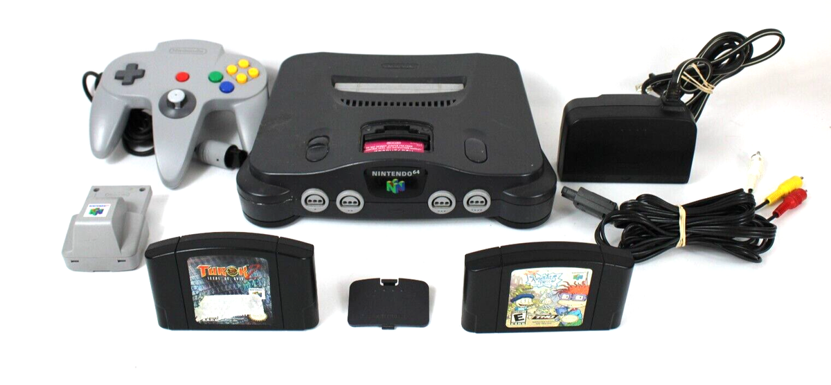 N64 Nintendo 64 Console Bundle + 2 Games + Rumble Pak + OEM