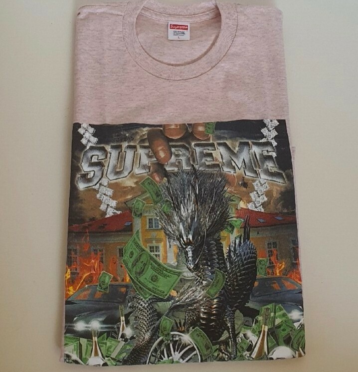 SS20 Supreme Dragon tee Size L large heather pink T-shirt New