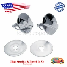 For 69-72 Cutlass / 442 Ram Air Hood Pin Chrome Twists Locks Reproduction - Pair