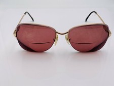 Vintage BerDel Jeannie Pink Gold Metal Oval Half-Rimmed Sunglasses FRAMES ONLY