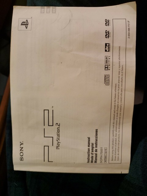 Original Sony Playstation 2 PS2 Console System Manual Instruction ...