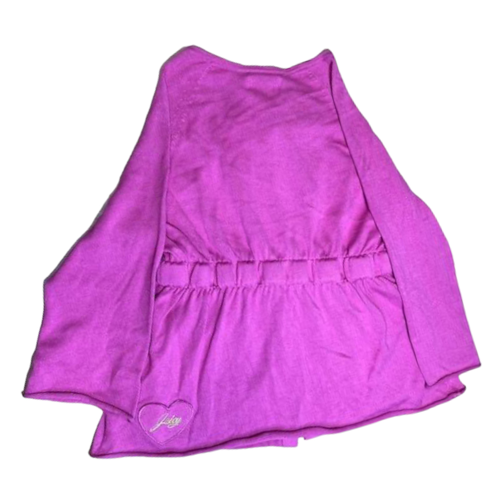 JUICY COUTURE Girls Velour Soft Pink Button Cosy Cardigan Top Jacket Age 7 10 14 image 2