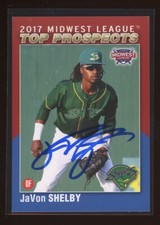 2017 Beloit Snappers JAVON SHELBY Signed Card autograph auto A'S KENTUC WILDCATS