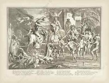 antique demon devil occult print Witches Sabbath II , C.