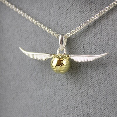 Golden Snitch Sterling Silver Necklace