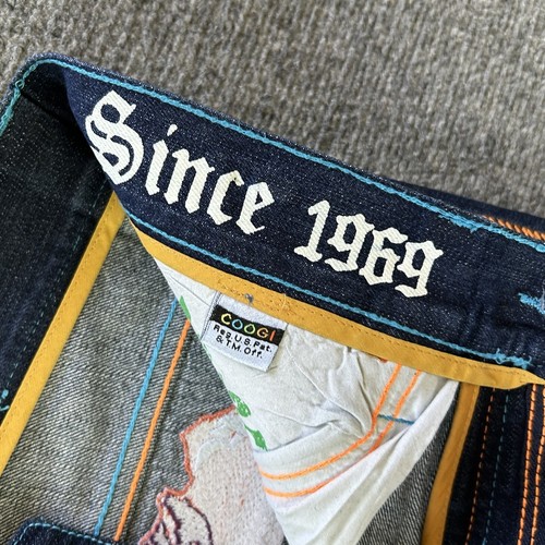 Coogi Jeans Herren 34 x 34 Dark Wash Denim Vintage Y2K Baggy Mountain Deer bestickt - Bild 7 von 16
