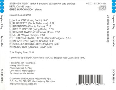 STEPHEN RILEY - INSIDE OUT NEUE CD