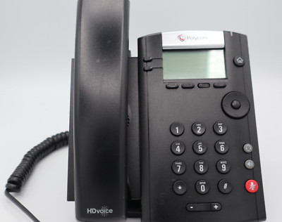 Polycom VVX 201 IP Phone 2201-40450-001 W/ Power cord Business Phone