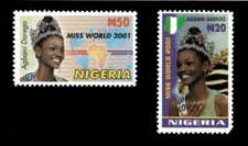 Nigeria 2006 - Miss World 2001 Pageant - Set of 2 Stamps - Scott #794-5 - MNH