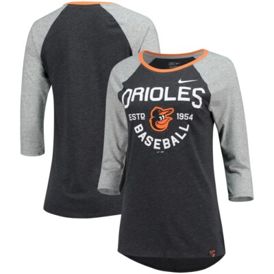 WOMEN'S MLB BALTIMORE ORIOLES NIKE HEATHERED TRI