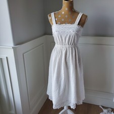 Madewell White  Eyelet Tiered Midi Dress Size 00.