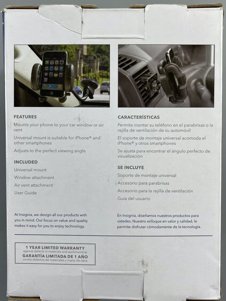 Insignia Vehicle Mount - For iPhone, Samsung, Fits Most Mobile Smartphones NEW - Image 2 of 2